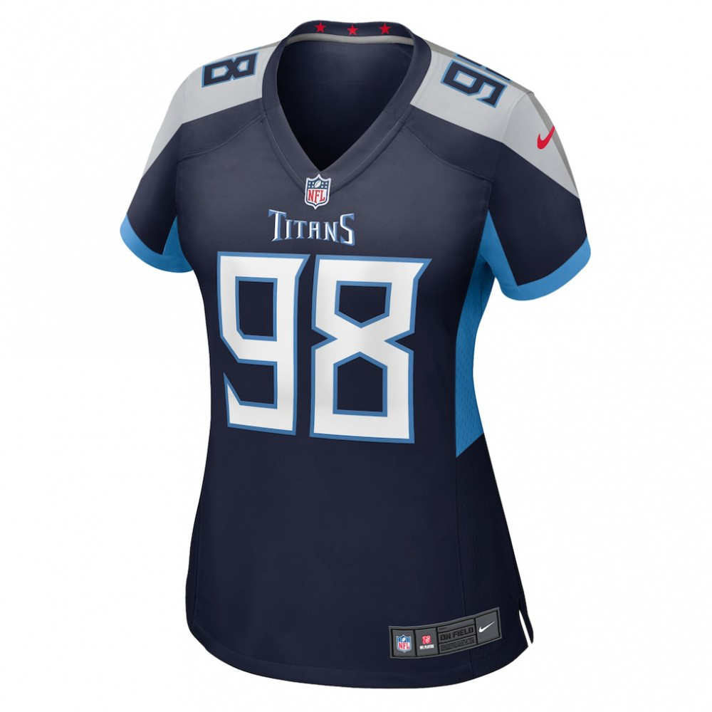 Jeffery Simmons Tennessee Titans Nike Women's Alternate Game Jersey - Navy-GridironStore